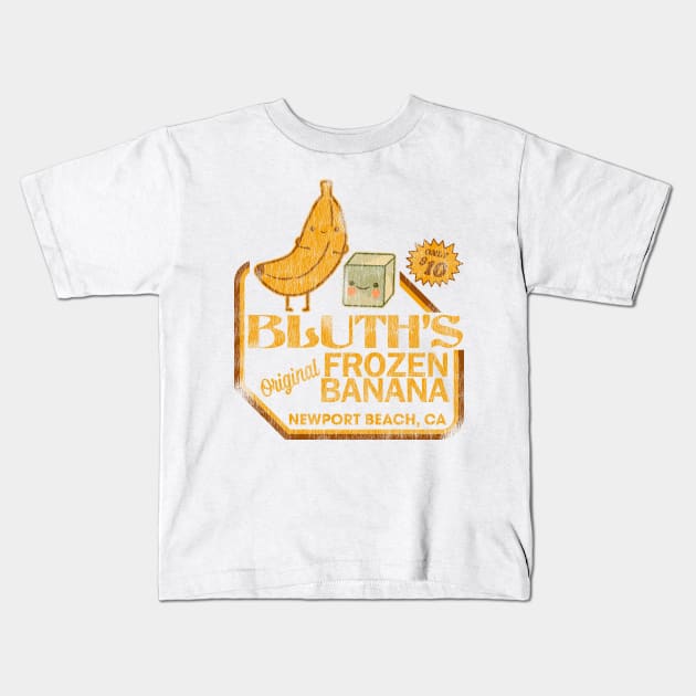 Retro Distressed Bluth's Banana Stand Kids T-Shirt by darklordpug